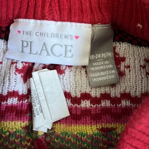 The Children’s Place Christmas Sweater Pants 18-24 month - Picture 2 of 2